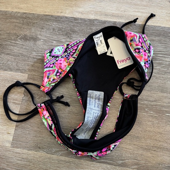 Freya Womens Texas Rose Italini Tie Side Bikini Brief, XL, Rebel Pink NWT - Picture 5 of 8